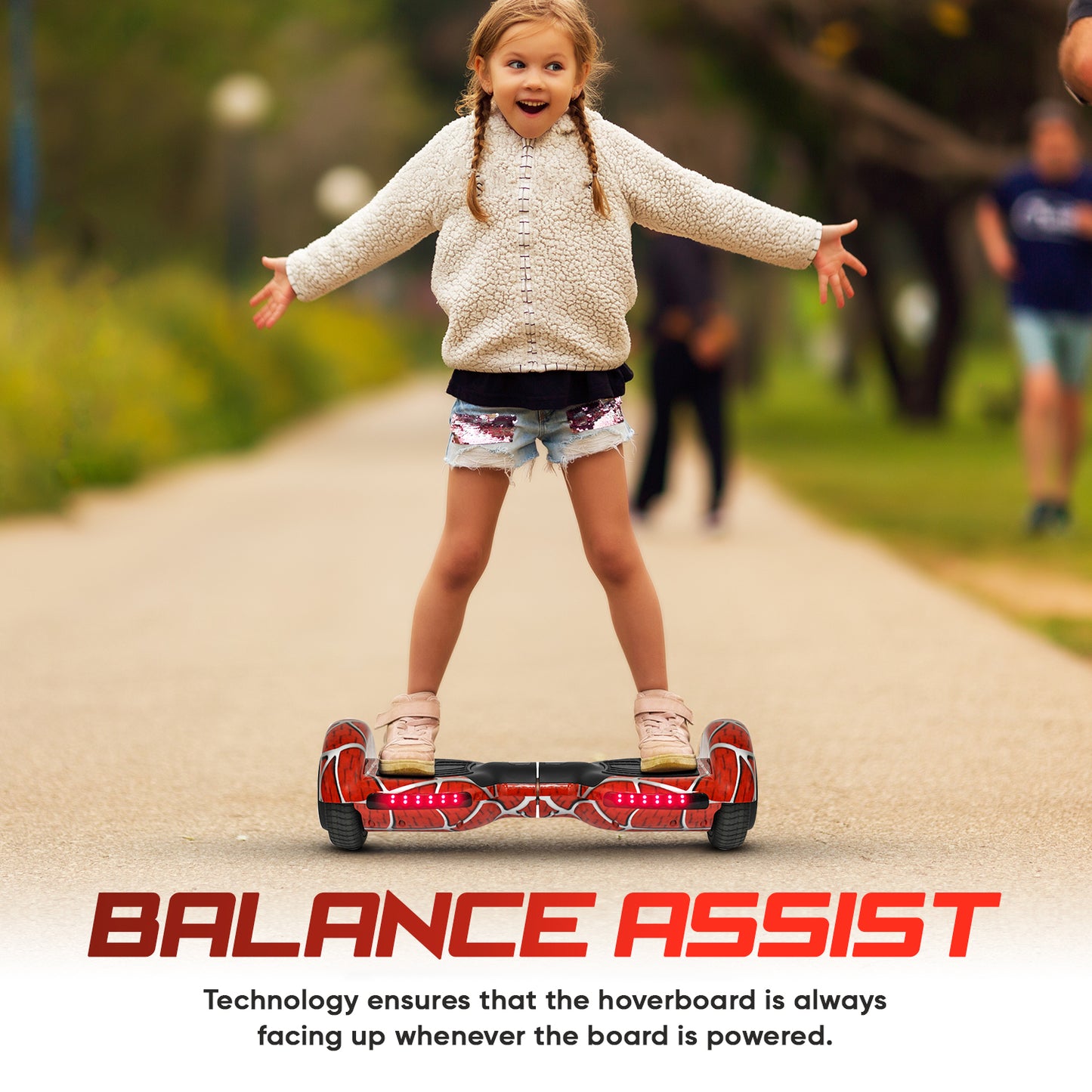Hoverboard for Kids, with Bluetooth Speaker and LED Lights 6.5" Self Balancing Scooter Hoverboard for Kids Ages 6-12