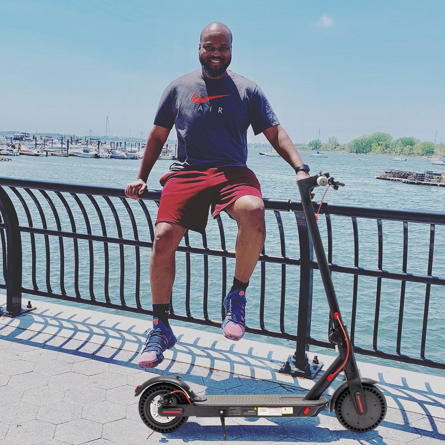 ZeeBull Electric Scooters  for Adults, 8.5" Solid Tires 350W E Scooter