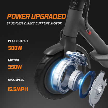 ZeeBull Electric Scooters  for Adults, 8.5" Solid Tires 350W E Scooter