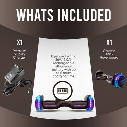 Hoverboard for Kids - 6.5'' Wheels Electric Self Balancing Scooter with Bluetooth Speaker and LED Lights - UL Safety Certified