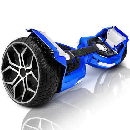8.5" All Terrain Hoverboard with Bluetooth Speakers and LED Lights Self Balancing Scooter for Kids Adults, UL Safety Certified