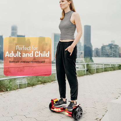 8.5" All Terrain Hoverboard with Bluetooth Speakers and LED Lights Self Balancing Scooter for Kids Adults, UL Safety Certified