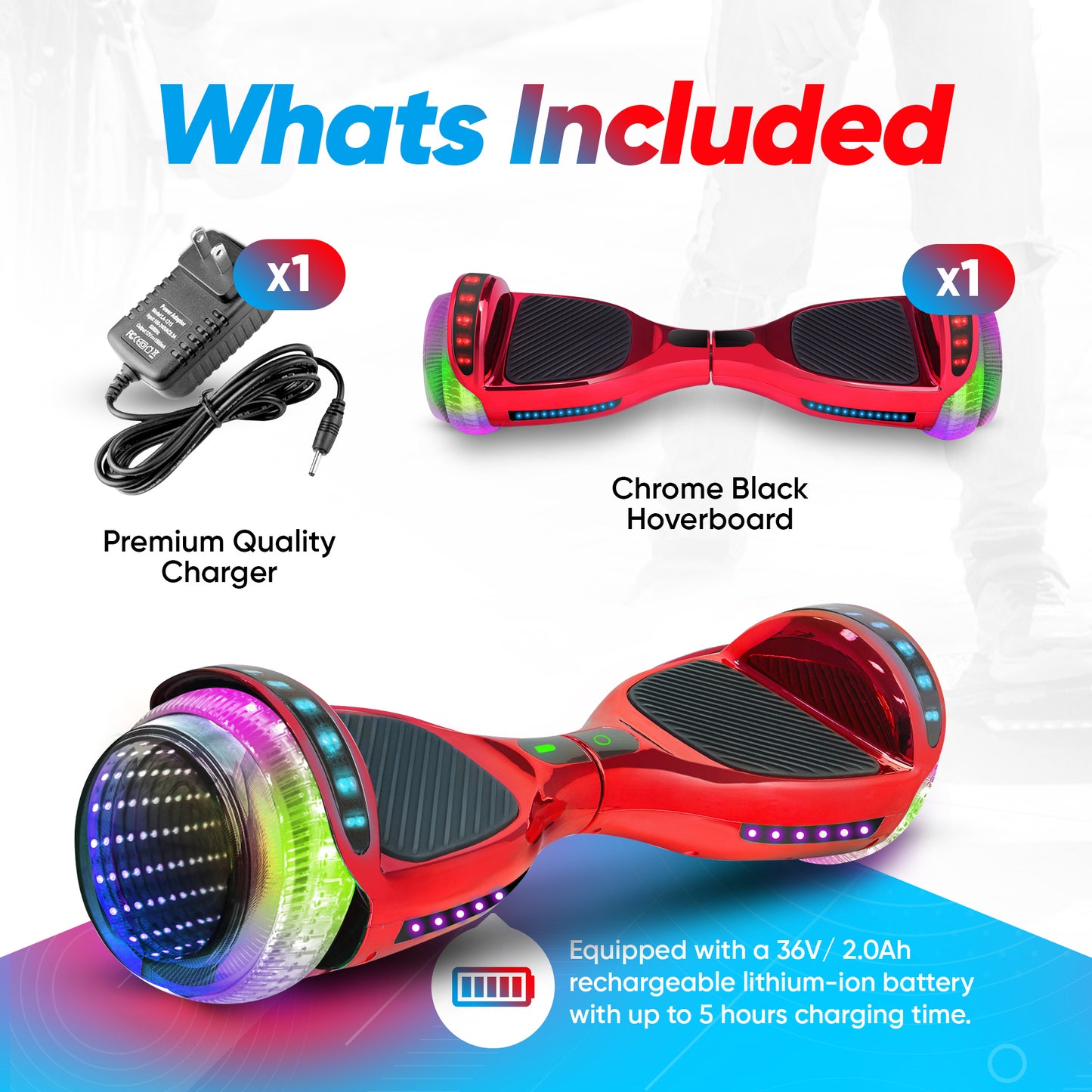 Hoverboard for Kids Ages 6-12, Self Balancing Scooter with Led Lights and Built-in Bluetooth Speaker, UL Safety Certified